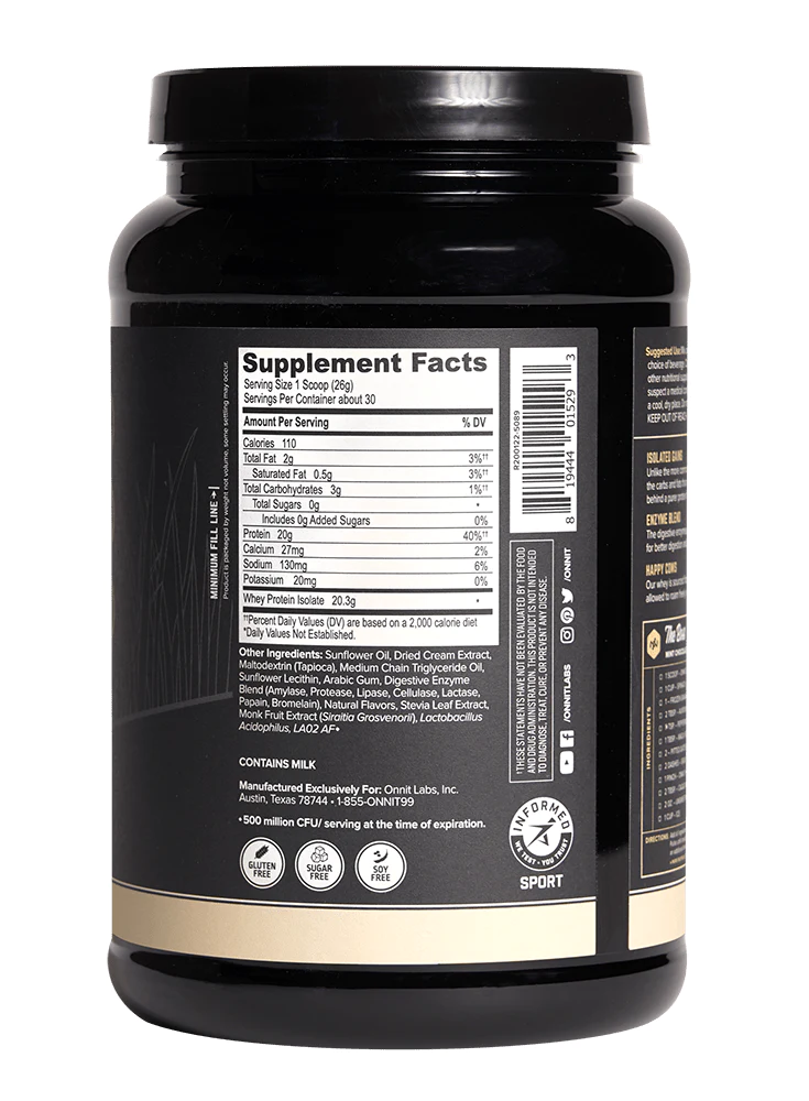 GrassFed Whey Isolate Protein Informed Sport